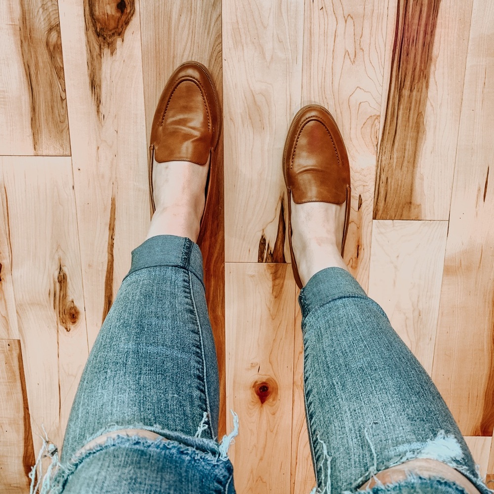 Shoes loafer cognac